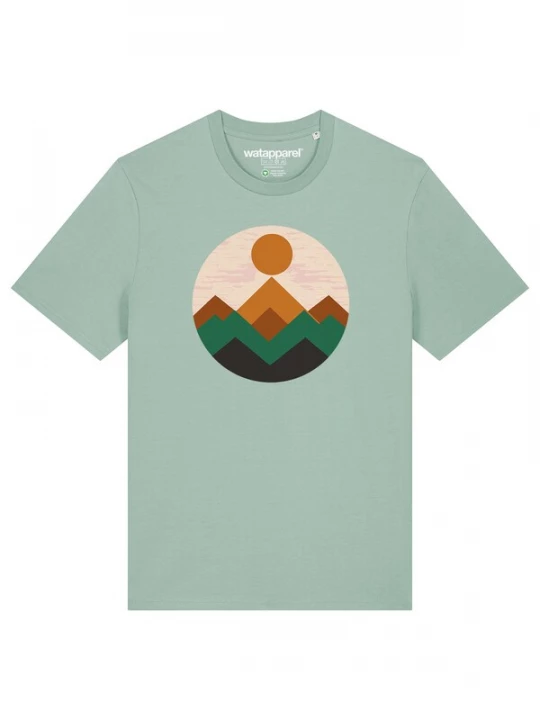 Foto van product Watapparel Shirt 'Geometric Landscape 2' turquoise / gemengde kleuren