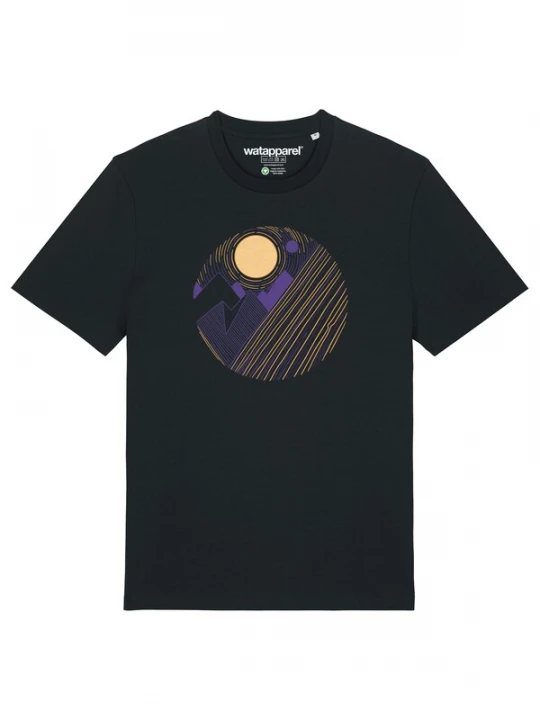 Foto van product Watapparel Shirt 'Geometric Landscape 3' geel / lila / zwart