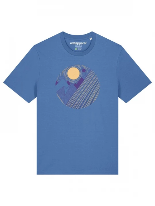 Foto van product Watapparel Shirt 'Geometric Landscape 3' lichtblauw / geel / lila