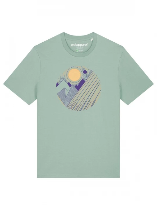 Foto van product Watapparel Shirt 'Geometric Landscape 3' pastelgroen / gemengde kleuren