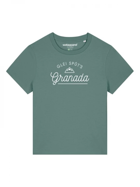 Foto van product Watapparel Shirt 'Glei Spüt's Granada' groen / wit