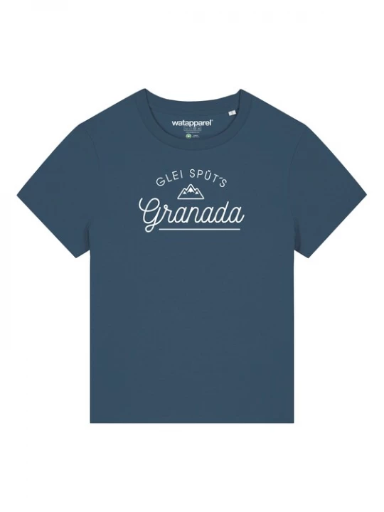 Foto van product Watapparel Shirt ' Glei Spüt's Granada ' petrol / wit