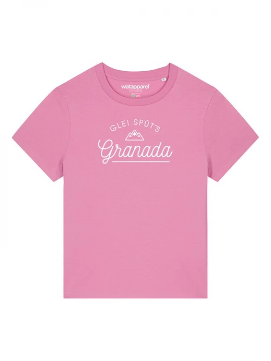 Foto van product Watapparel Shirt 'Glei Spüt's Granada' rosa / wit