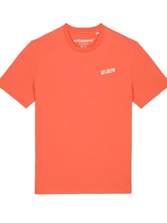 Foto van product Watapparel Shirt ' Go Green ' oranje / wit