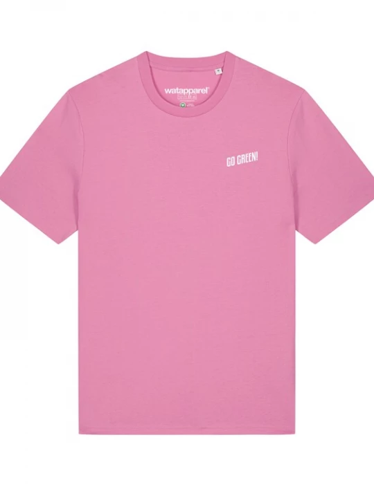 Foto van product Watapparel Shirt ' Go Green ' rosa / wit