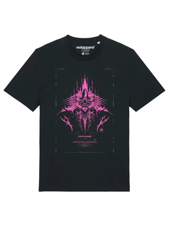 Foto van product Watapparel Shirt 'Goth Mystic' fuchsia / zwart