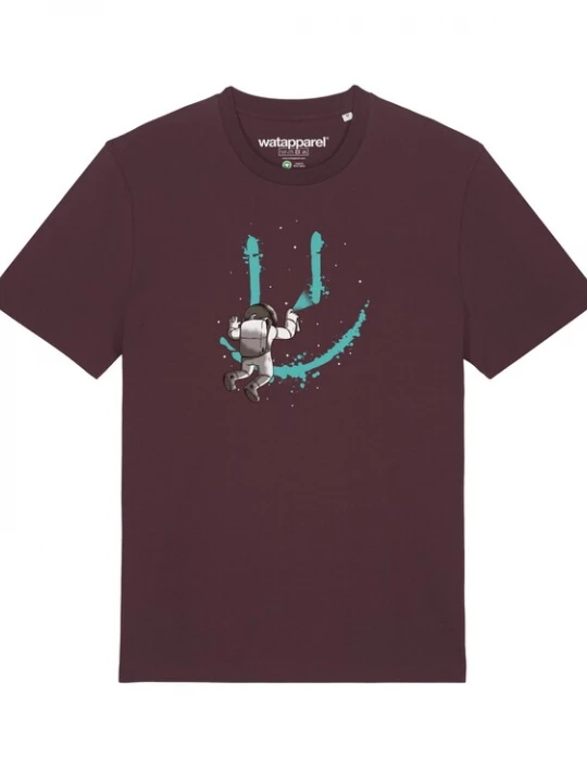 Foto van product Watapparel Shirt 'Graffiti Astronaut' blauw / grijs / donkerrood / wit