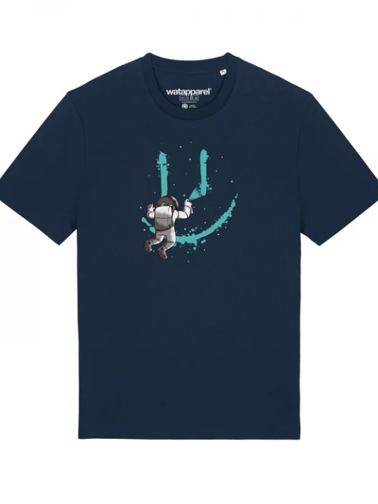 Foto van product Watapparel Shirt ' Graffiti Astronaut ' donkerblauw / gemengde kleuren