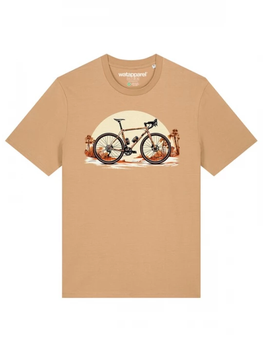 Foto van product Watapparel Shirt 'Gravelbike' camel / lichtbeige / bruin / zwart