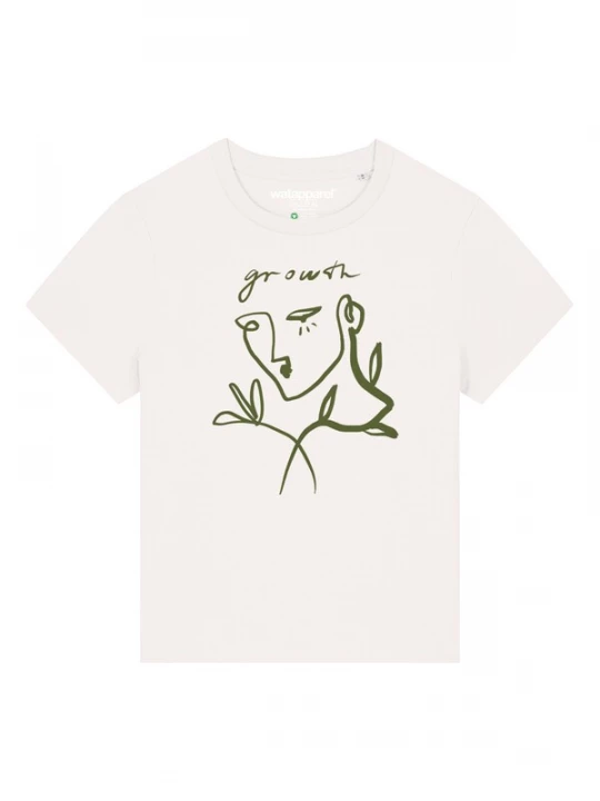 Foto van product Watapparel Shirt 'Growth' groen / wit