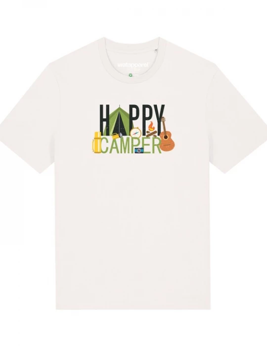 Foto van product Watapparel Shirt ' Happy Camper ' gemengde kleuren / wit