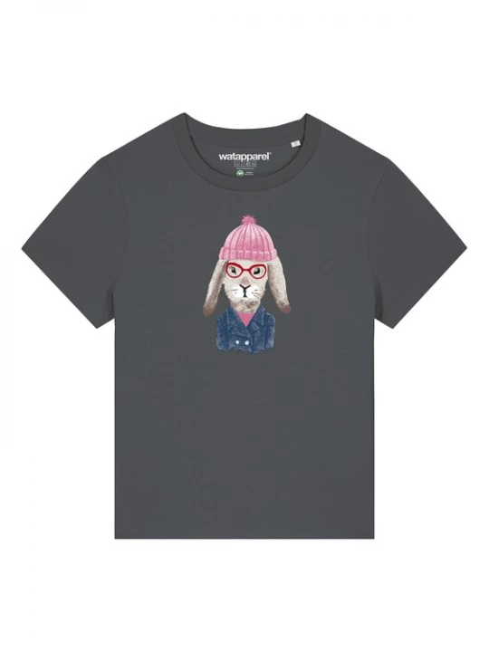 Foto van product Watapparel Shirt 'Hase' blauw / antraciet / pink