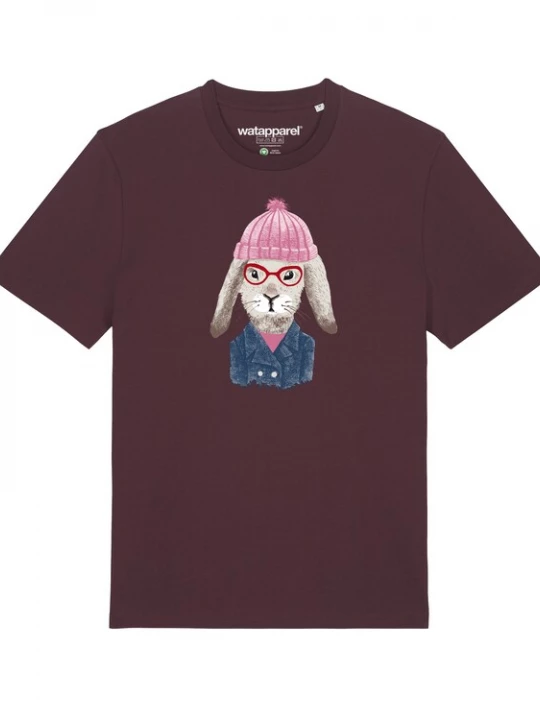 Foto van product Watapparel Shirt ' Hase ' gemengde kleuren / donkerrood