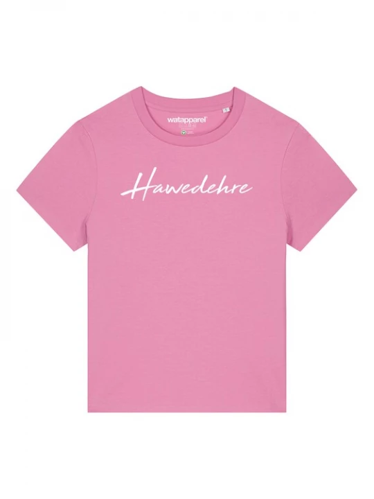 Foto van product Watapparel Shirt ' Hawedehre ' rosa / wit