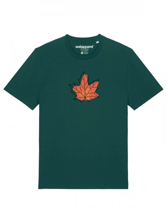Foto van product Watapparel Shirt 'Herbst' donkergroen / oranje