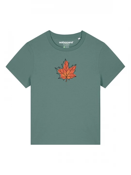Foto van product Watapparel Shirt 'Herbst' jade groen / oranje / donkeroranje / zwart