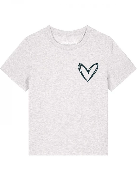 Foto van product Watapparel Shirt 'Herzi' wit gemêleerd