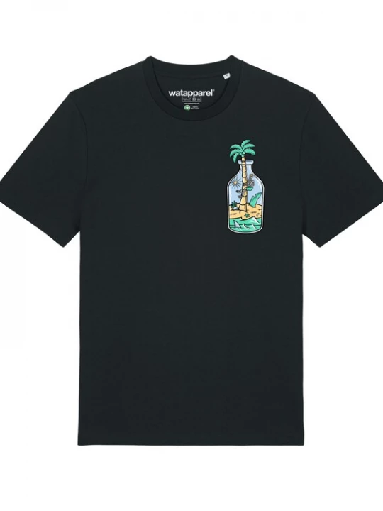 Foto van product Watapparel Shirt ' Holiday in a bottle ' gemengde kleuren / zwart