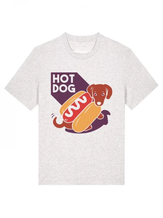 Foto van product Watapparel Shirt 'Hot Dog' geel / lila / oranje / wit gemêleerd