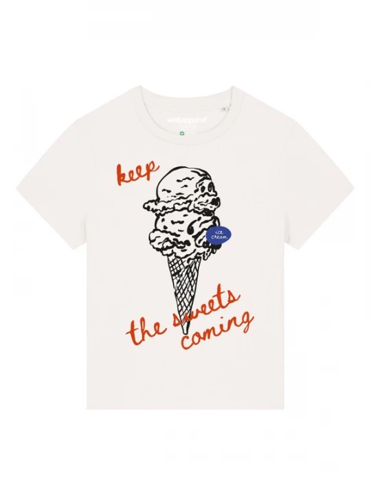 Foto van product Watapparel Shirt 'Ice cream' rood / zwart / wit