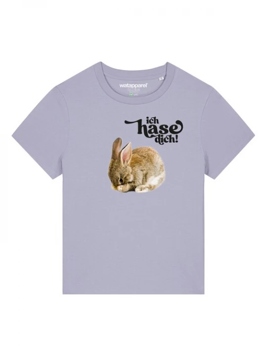 Foto van product Watapparel Shirt ' Ich hase dich! ' bruin / sering / zwart
