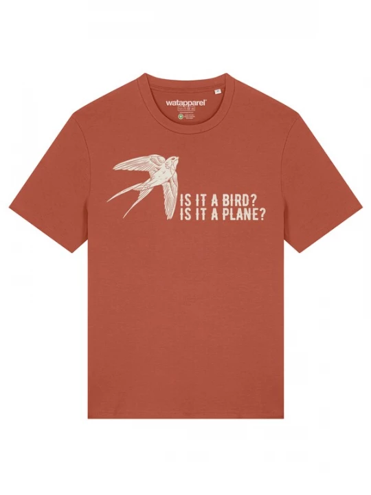 Foto van product Watapparel Shirt 'Is It A Bird' lichtbruin / wit