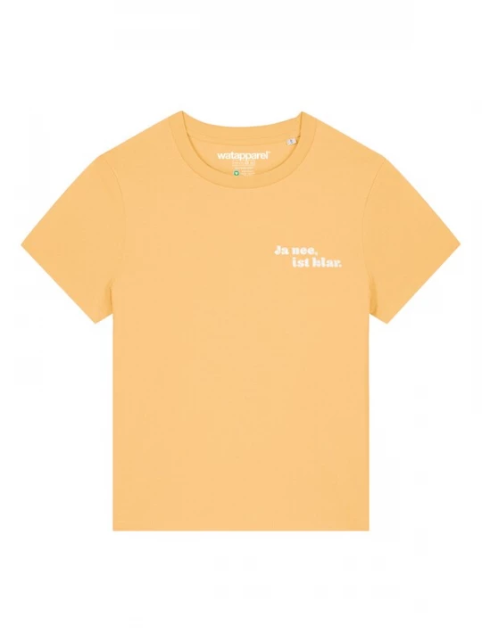 Foto van product Watapparel Shirt 'Ja nee ist klar' lichtgeel / wit