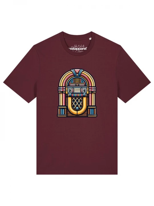 Foto van product Watapparel Shirt 'Jukebox' bordeaux
