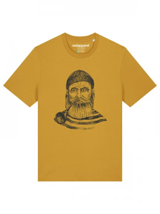 Foto van product Watapparel Shirt 'Kapitän' oker / zwart