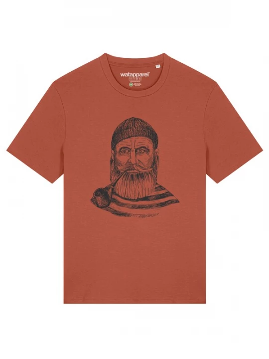 Foto van product Watapparel Shirt 'Kapitän' roestrood / zwart