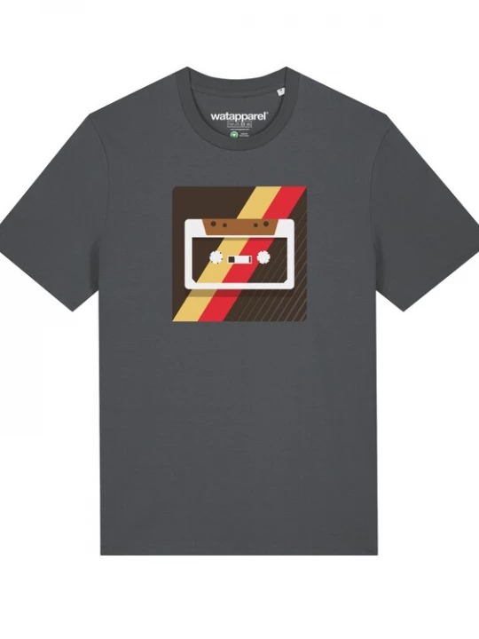 Foto van product Watapparel Shirt ' Kassette ' antraciet / gemengde kleuren