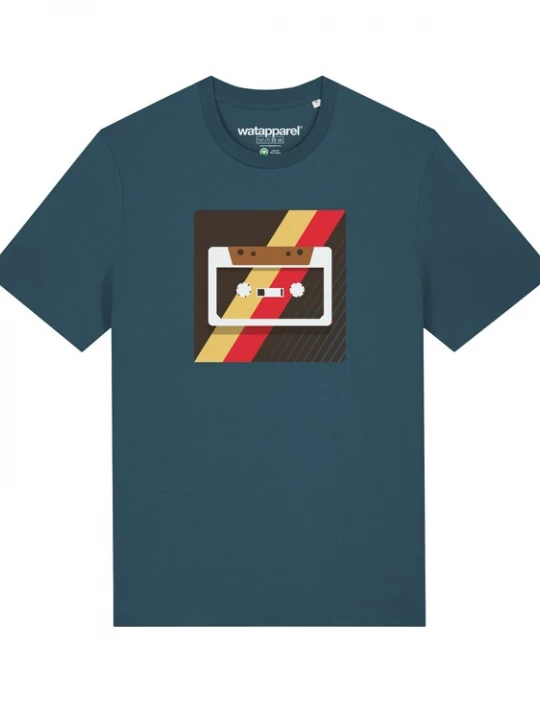 Foto van product Watapparel Shirt 'Kassette' geel / petrol / rood / zwart