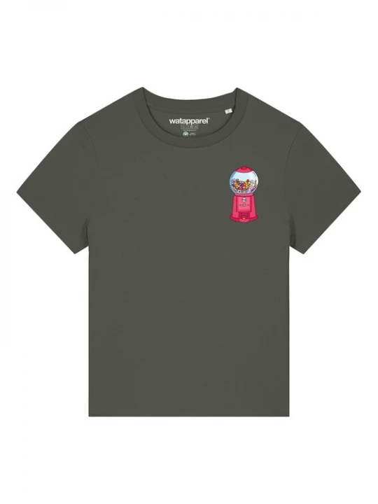 Foto van product Watapparel Shirt ' Kaugummiautomat ' kaki / gemengde kleuren