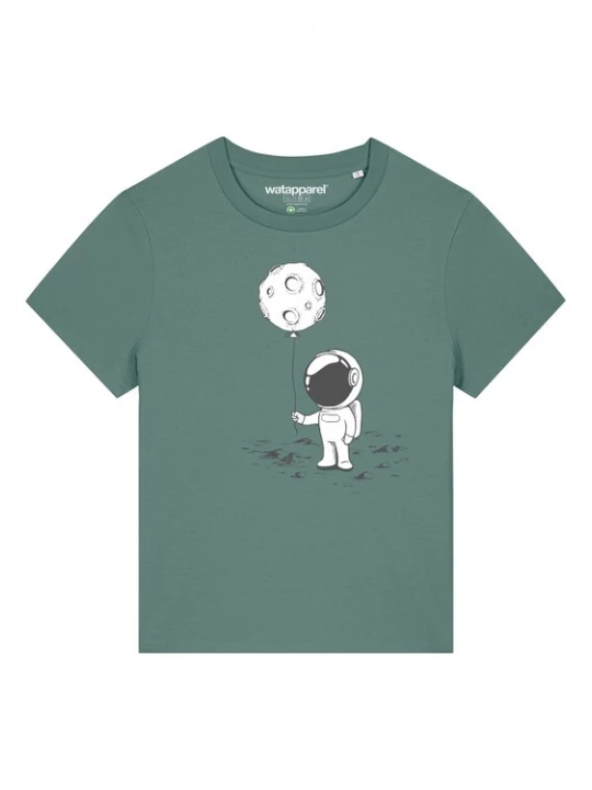 Foto van product Watapparel Shirt 'Kleiner Astronaut' groen / zwart / wit