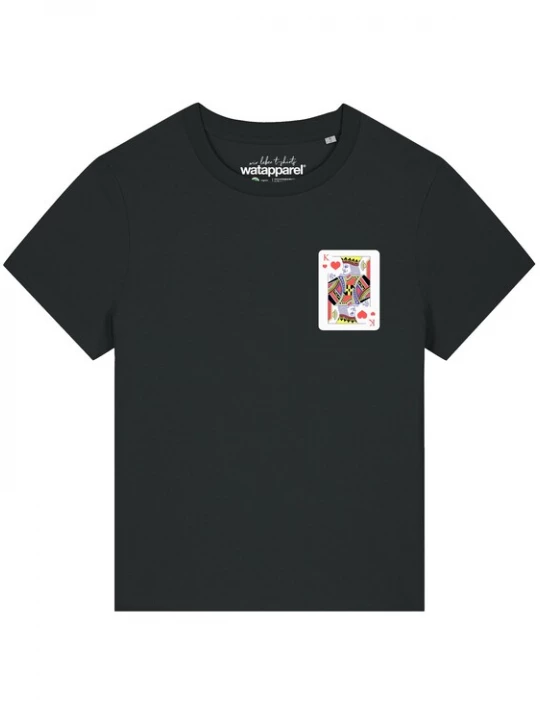 Foto van product Watapparel Shirt 'König der Herzen' zwart