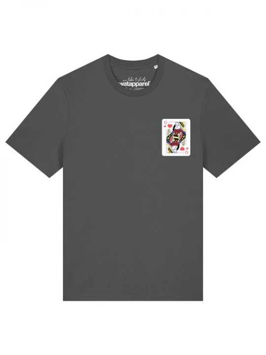 Foto van product Watapparel Shirt 'Königin der Herzen' antraciet / wit