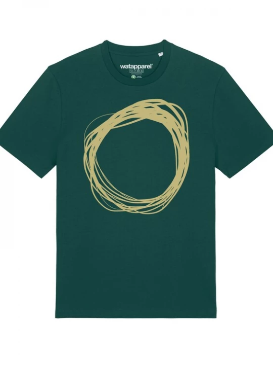 Foto van product Watapparel Shirt ' Kreis ' geel / donkergroen