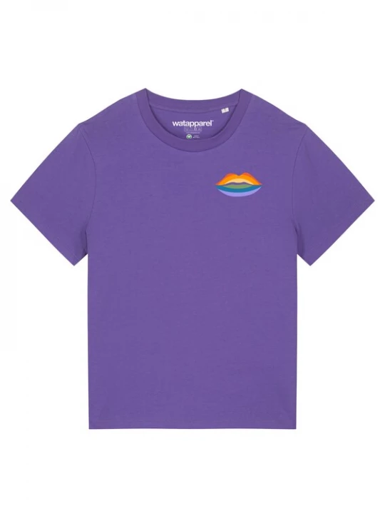 Foto van product Watapparel Shirt 'Kuss Kuss' lila