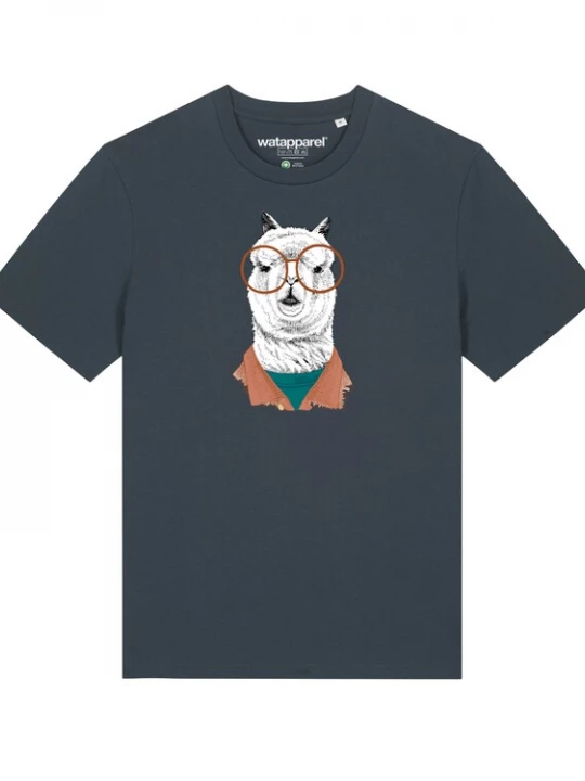 Foto van product Watapparel Shirt ' Lama ' antraciet / gemengde kleuren