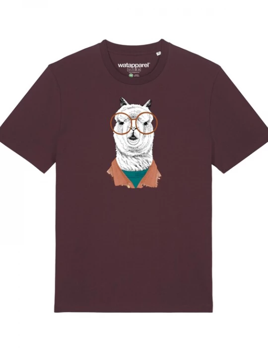 Foto van product Watapparel Shirt 'Lama' gemengde kleuren / donkerrood