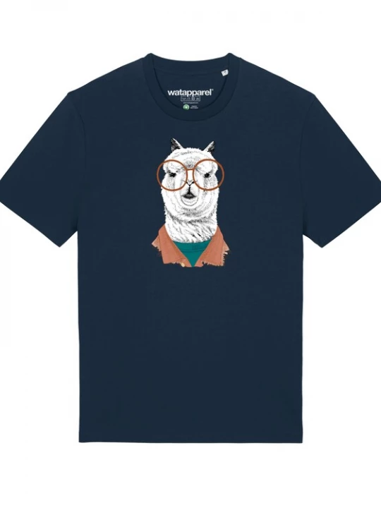 Foto van product Watapparel Shirt 'Lama' navy / bruin / zwart / wit