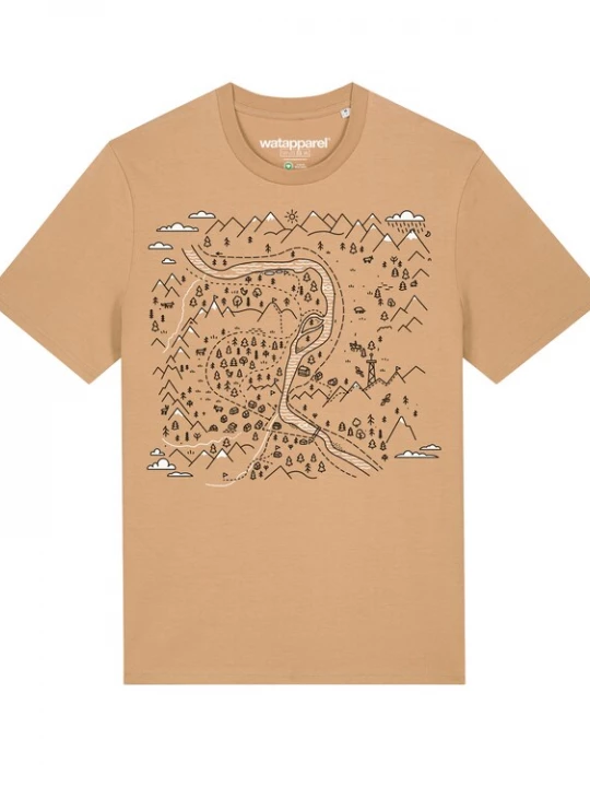 Foto van product Watapparel Shirt 'Landschaft' beige / zwart