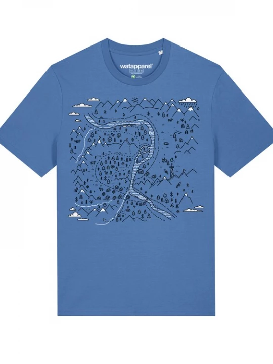 Foto van product Watapparel Shirt ' Landschaft ' lichtblauw / wit