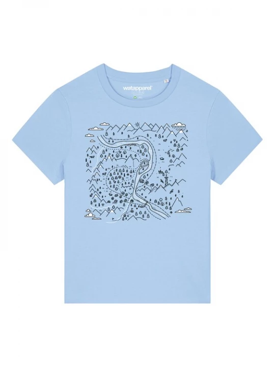 Foto van product Watapparel Shirt 'Landschaft' navy / lichtblauw / wit