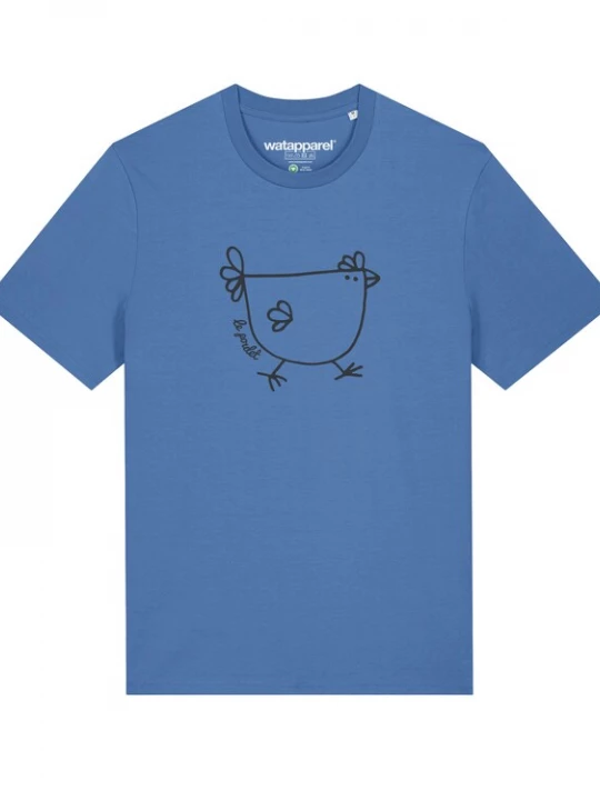 Foto van product Watapparel Shirt ' Le poulet - das Huhn ' lichtblauw / zwart