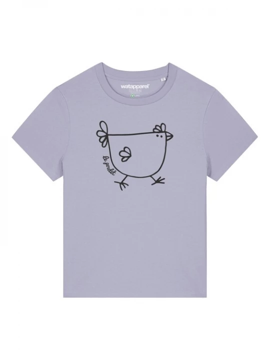 Foto van product Watapparel Shirt ' Le poulet - das Huhn ' sering / zwart