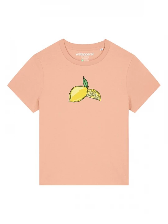 Foto van product Watapparel Shirt 'Lemon' geel / groen / abrikoos