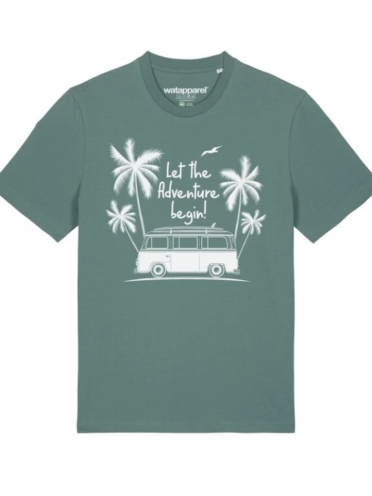 Foto van product Watapparel Shirt ' Let the adventure begin ' groen / wit