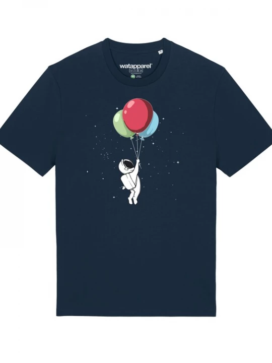 Foto van product Watapparel Shirt 'Little Balloon Astronaut' donkerblauw / gemengde kleuren