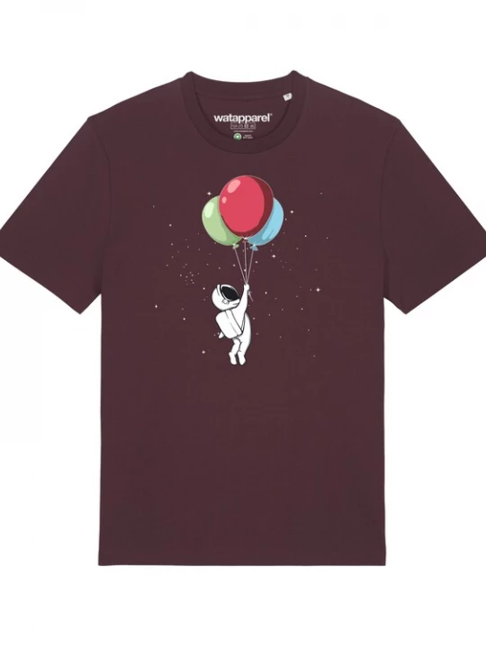 Foto van product Watapparel Shirt 'Little Balloon Astronaut' gemengde kleuren / bordeaux